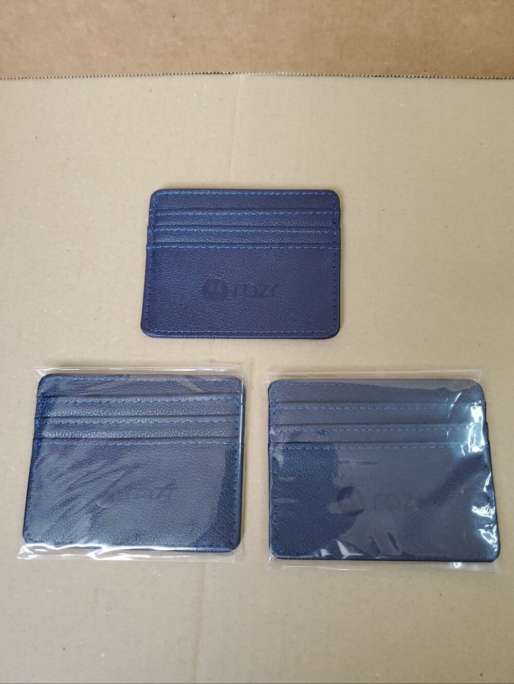Blue Motorola Razr Card Wallet Holder Promo Lot of 3